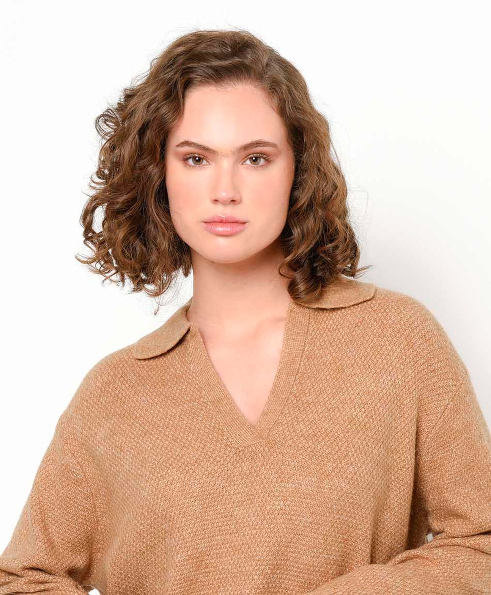 Sweater mujer cuello piqué Sweater mujer cuello piqué
