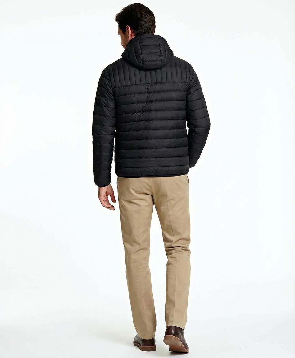 Parka hombre negra con gorro