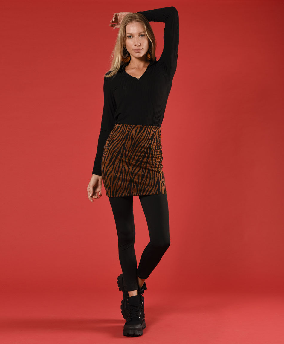 Mini jacquard estampada