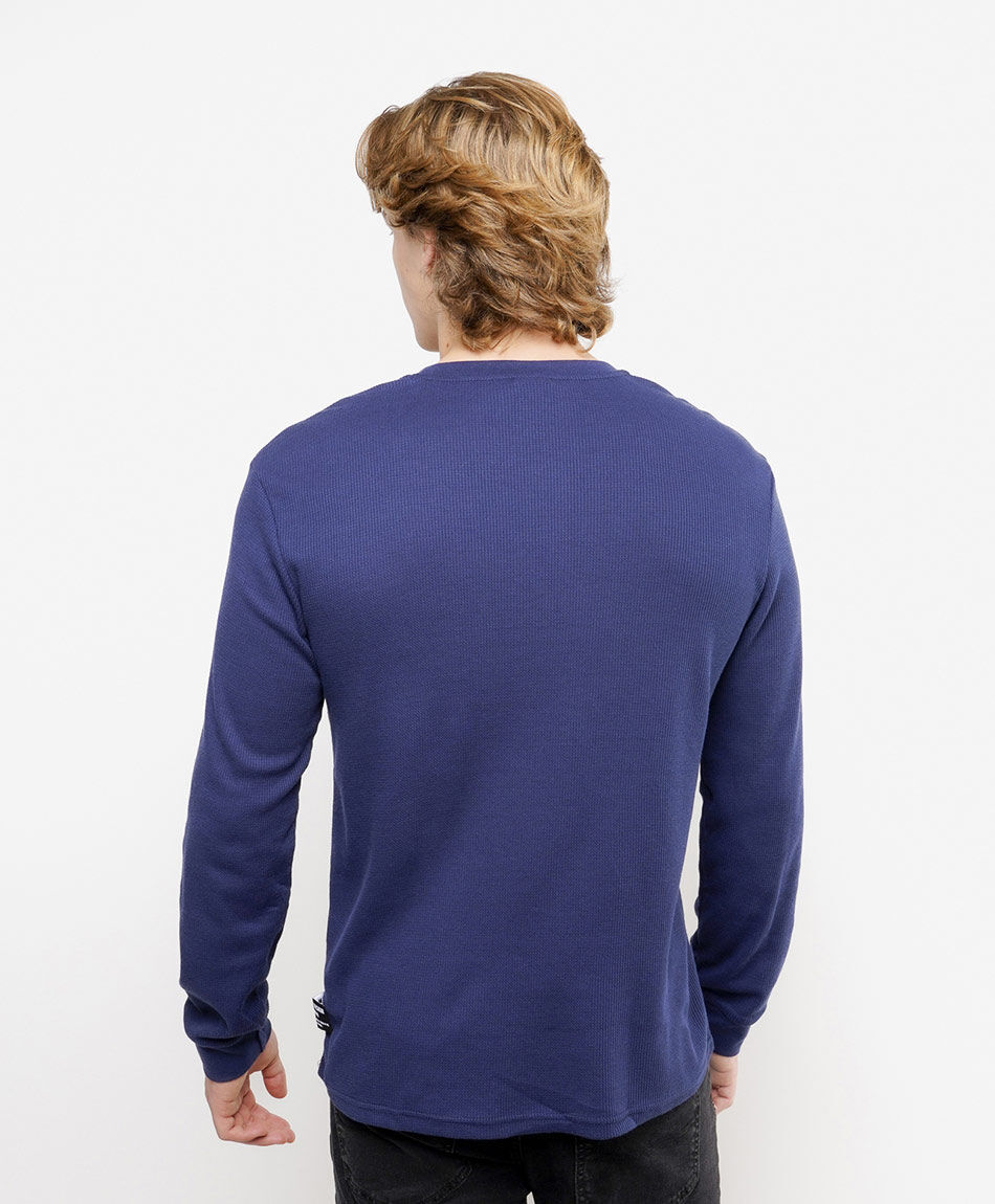 Polera hombre texturizada botones