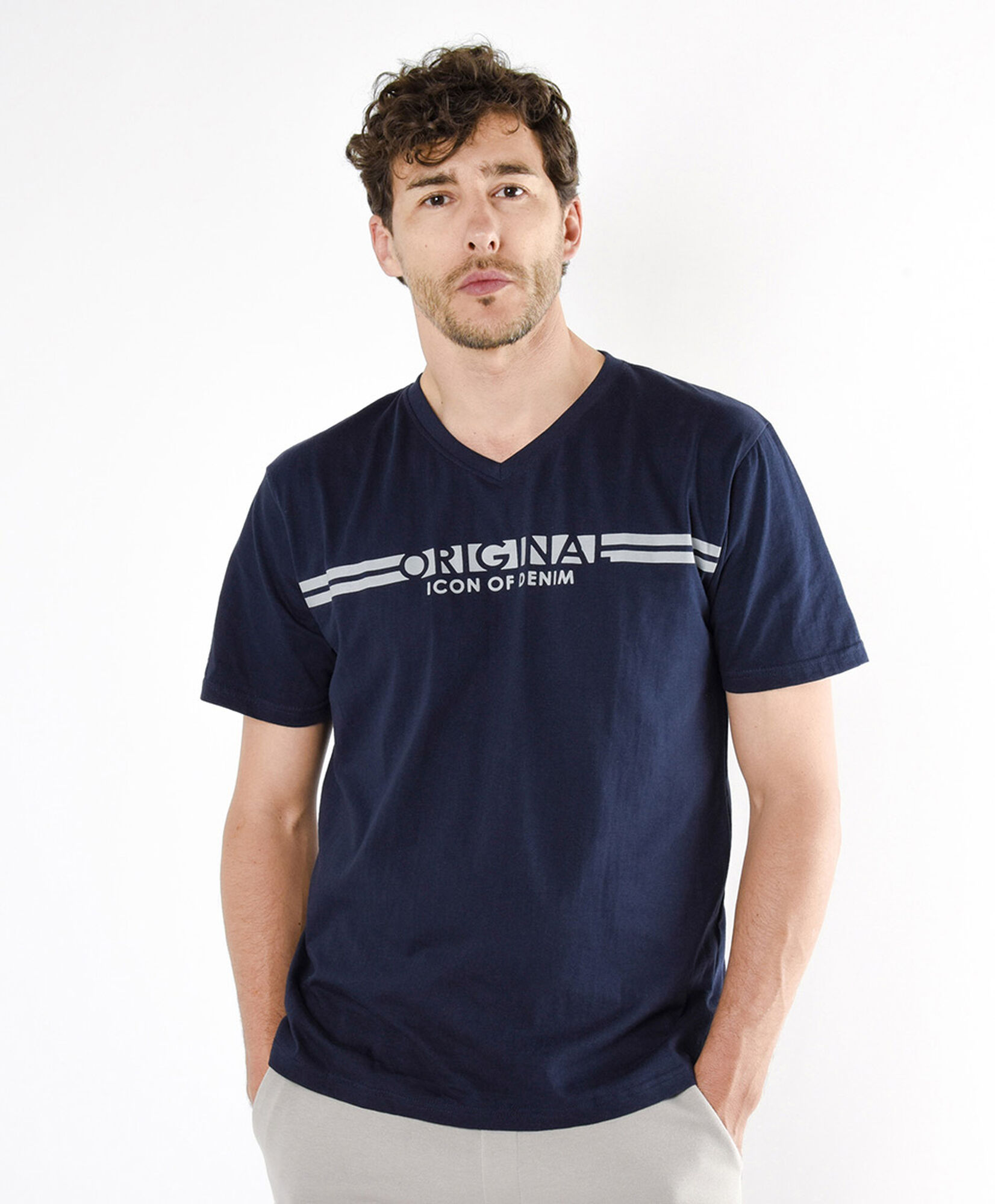 Polera hombre línea central Polera hombre línea central