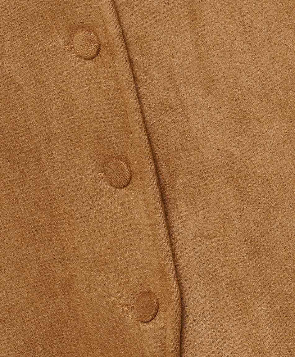 Vest mujer suede camel