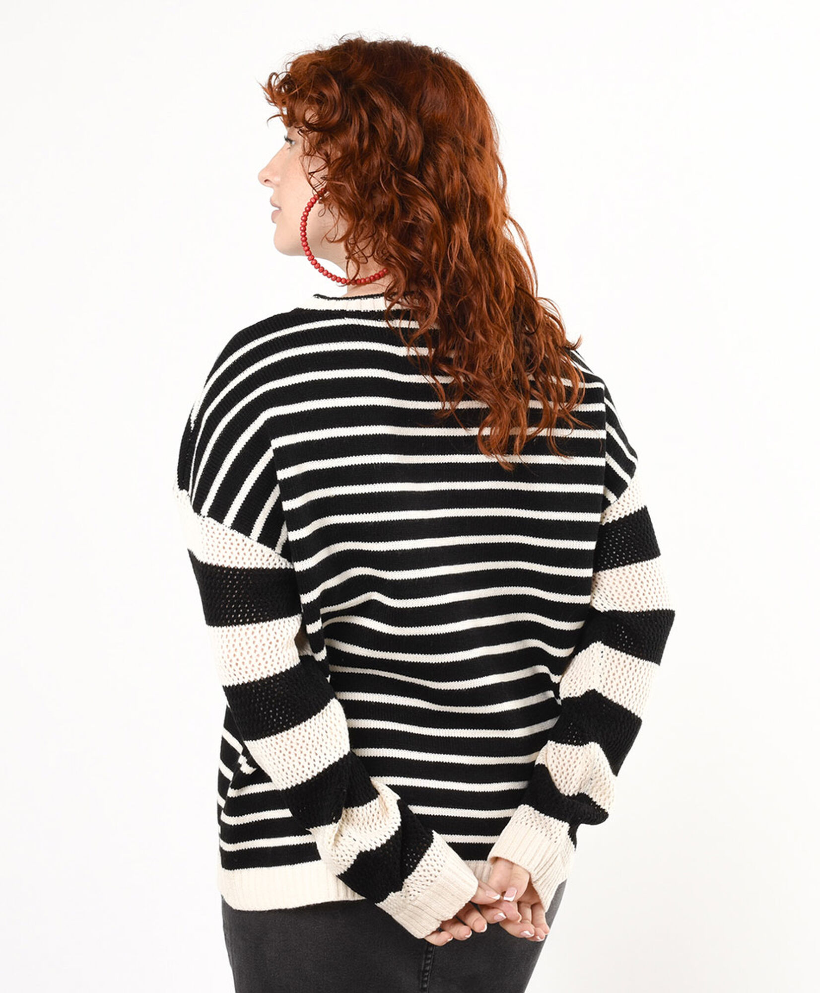 Sweater mujer líneas mix Sweater mujer líneas mix