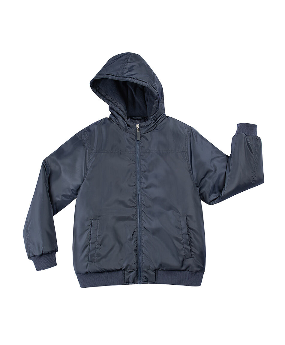 Parka escolar corta viento azulada