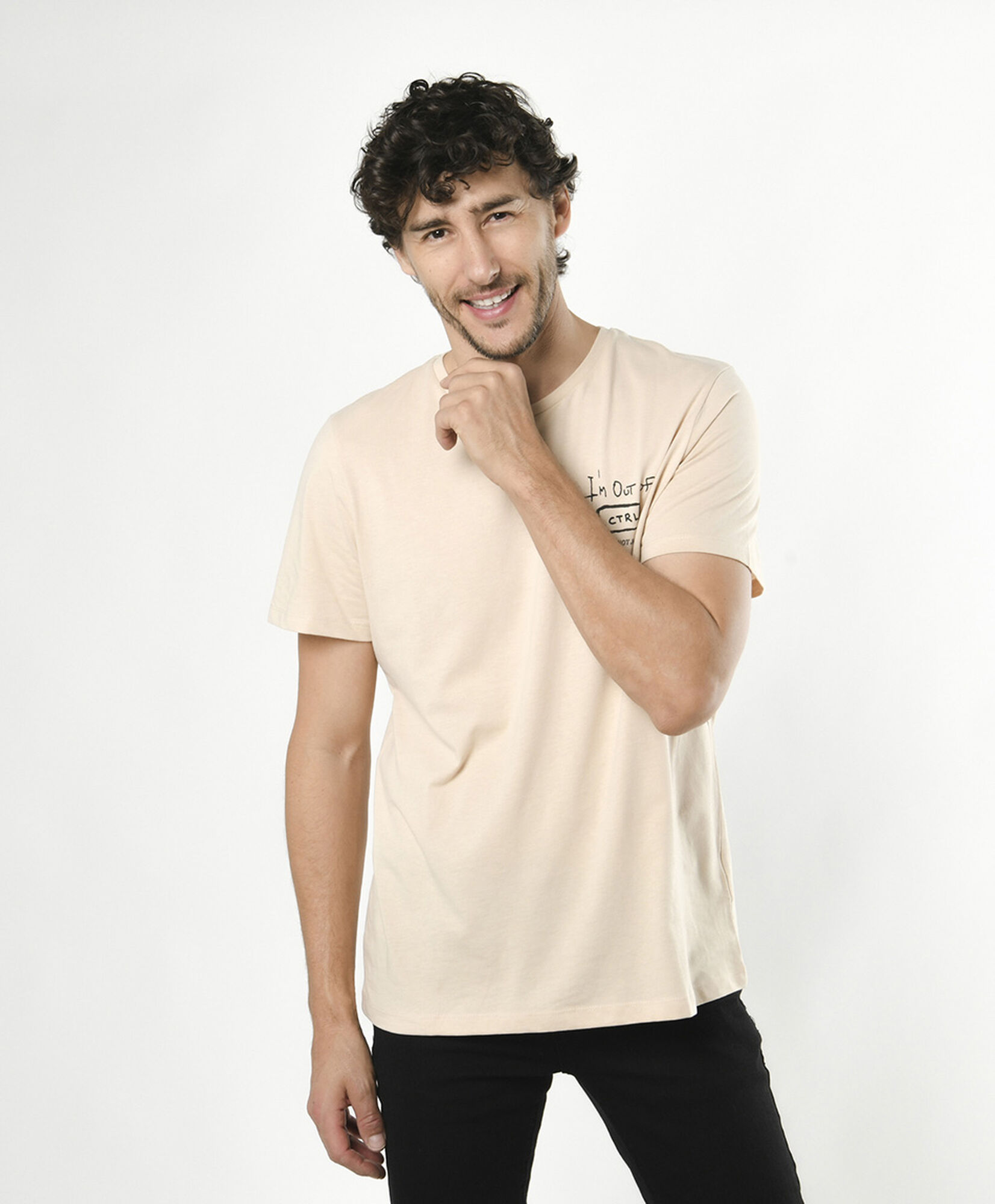 Polera hombre estampado teclado Polera hombre estampado teclado