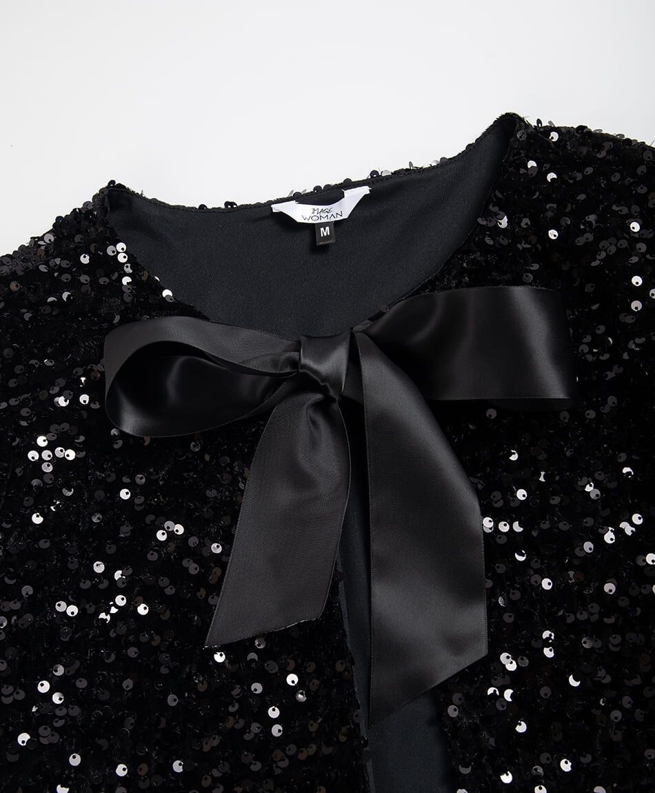 Chaqueta mujer lazo elegante
