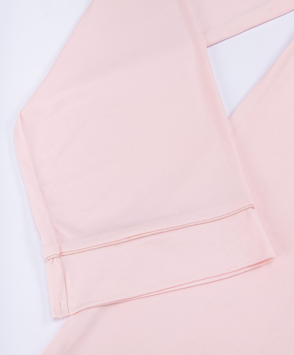 Pijama mujer camisero azul piping