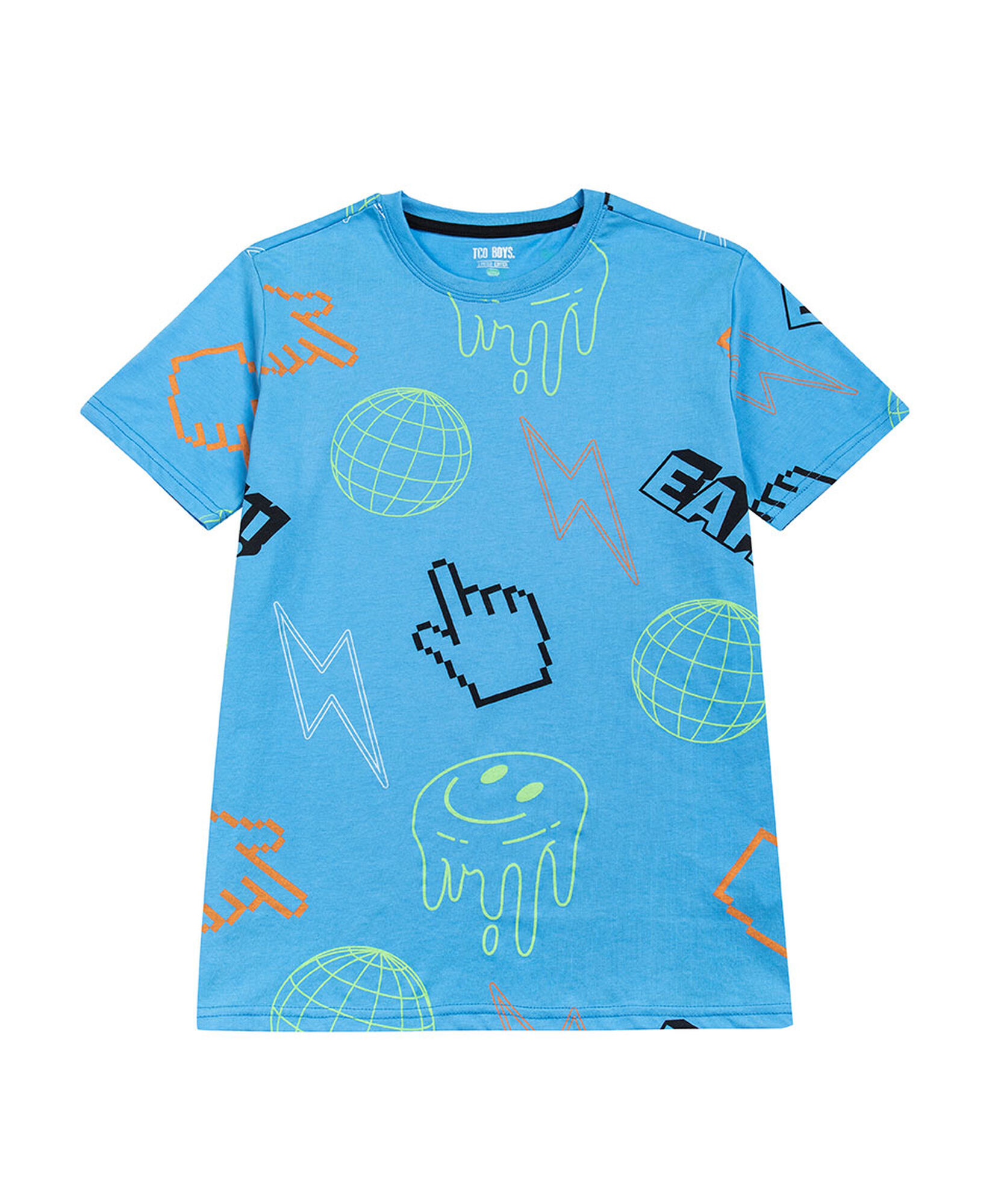 Polera niño celeste dibujos Polera niño celeste dibujos