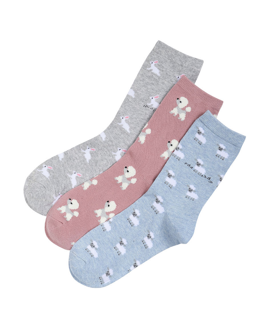Pack 3 calcetines mujer animals