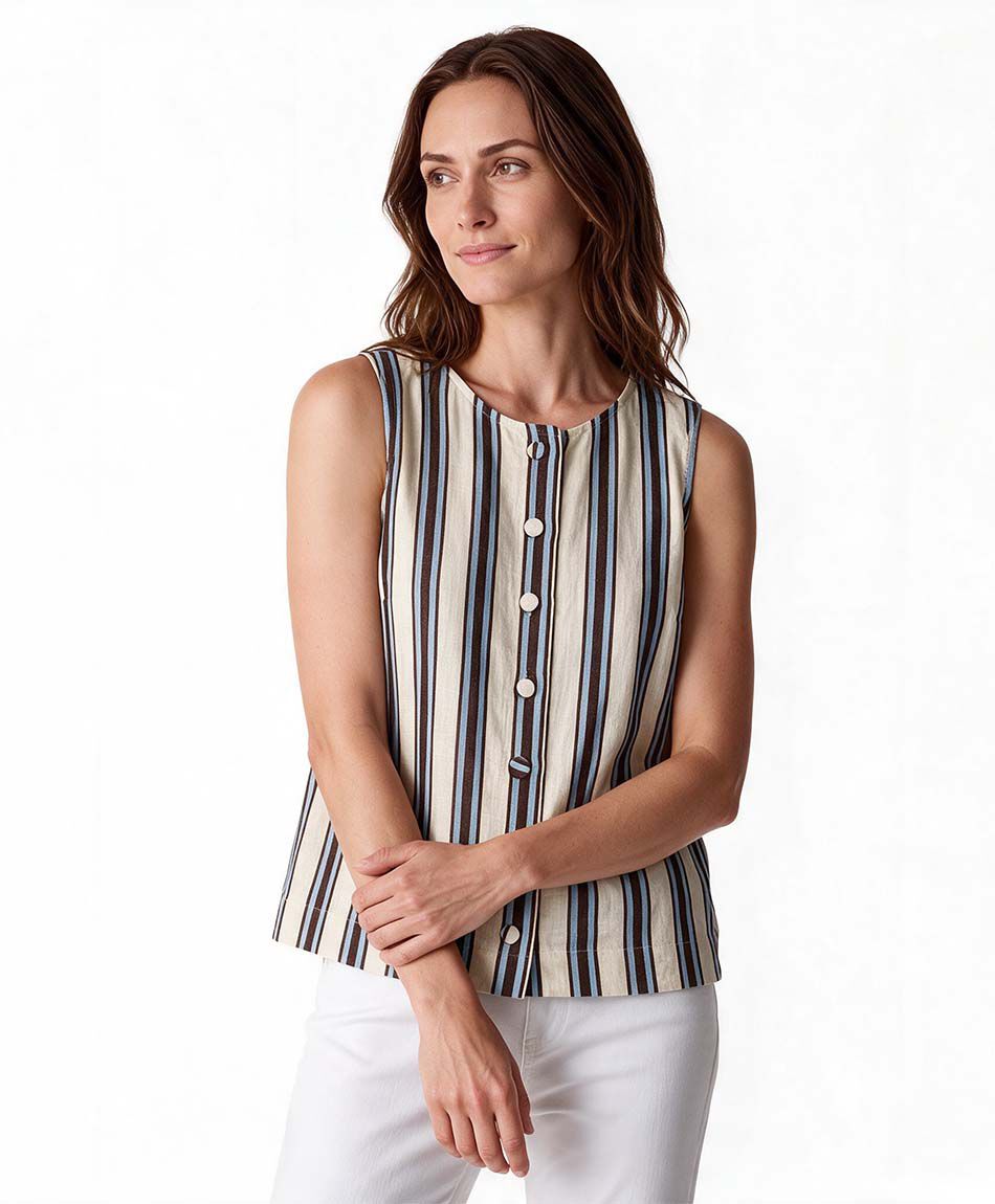 Blusa mujer vest l&iacute;neas