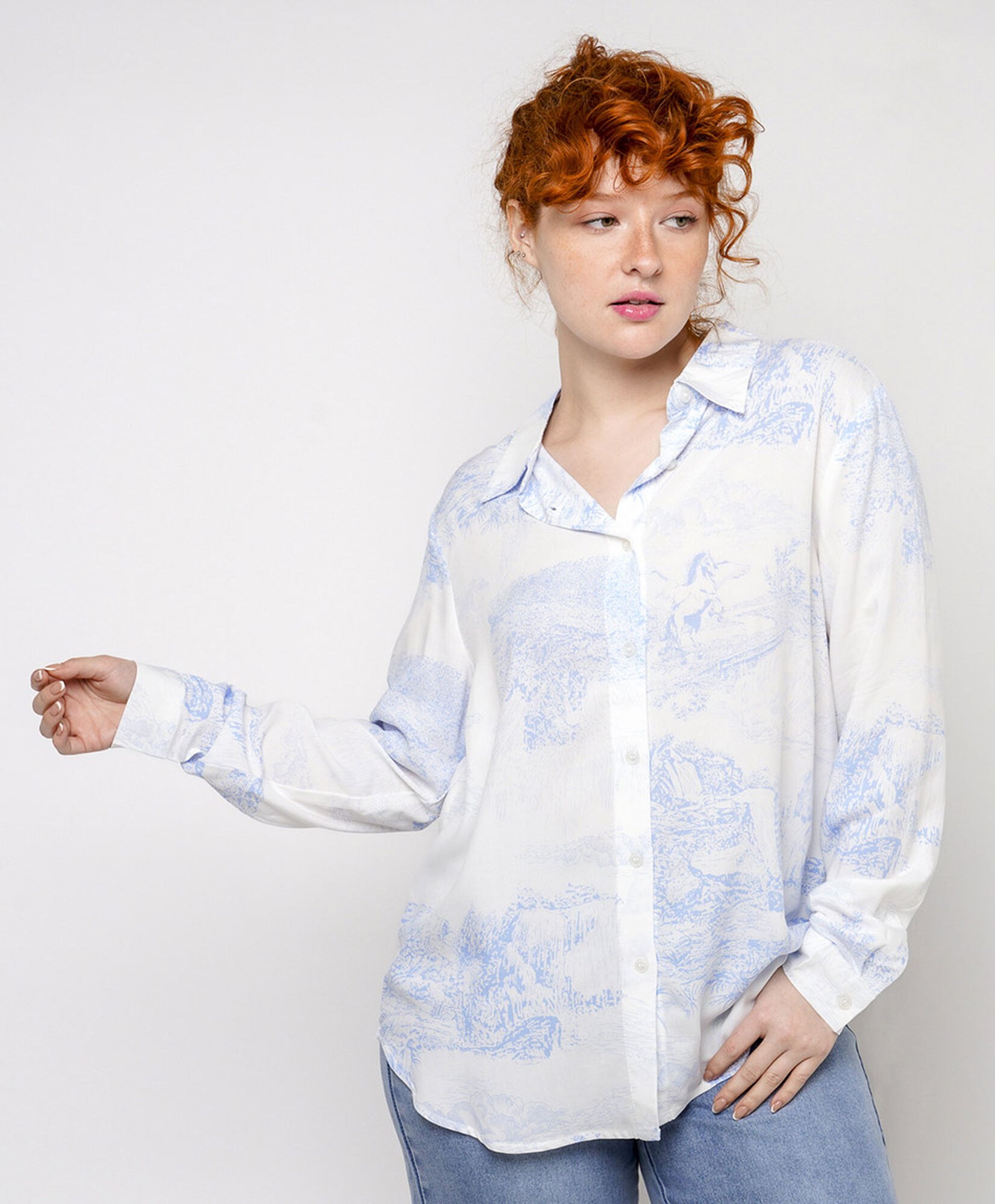 Blusa mujer estampado paisaje Blusa mujer estampado paisaje