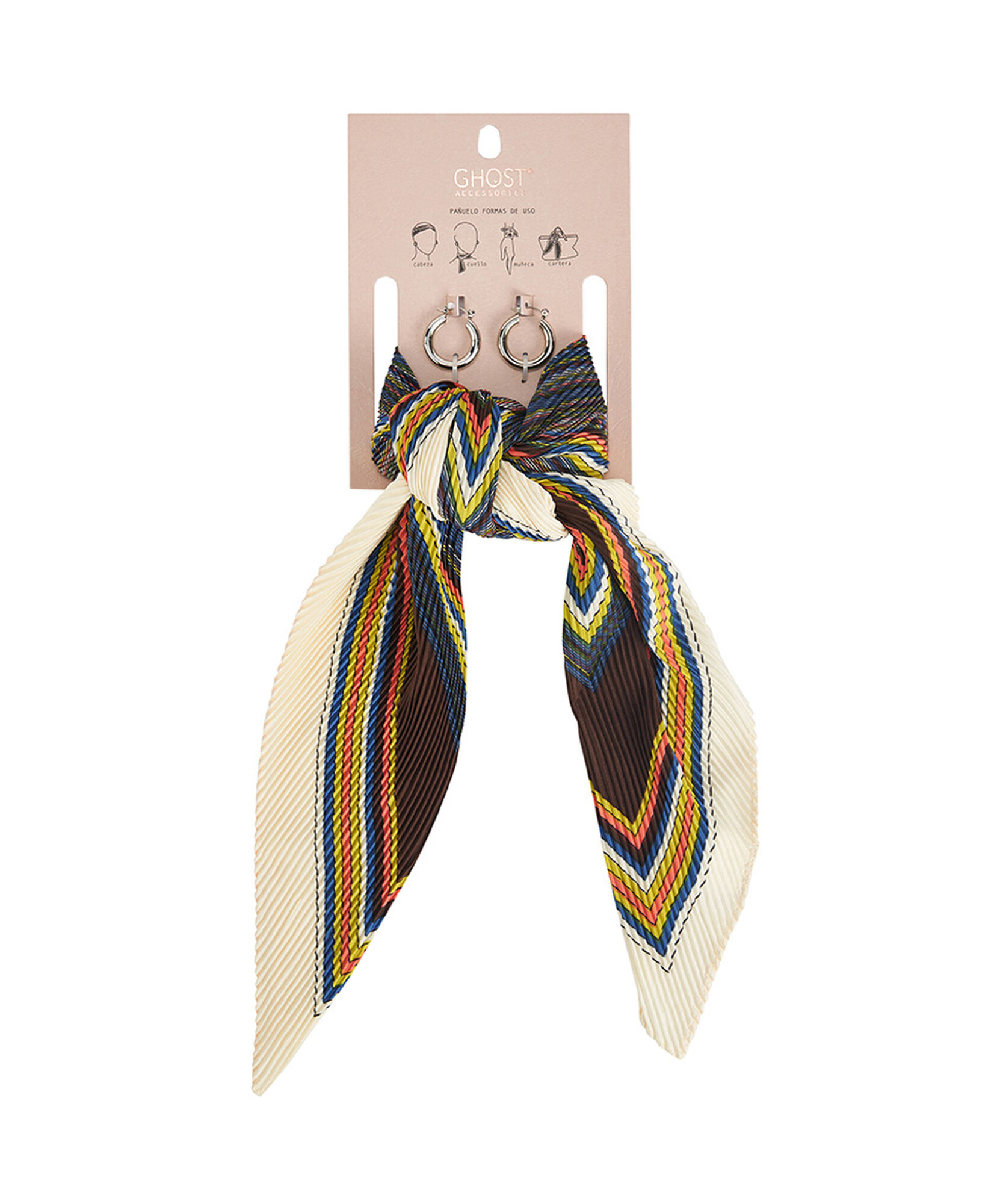Set pañuelo + aros mujer líneas Set pañuelo + aros mujer líneas
