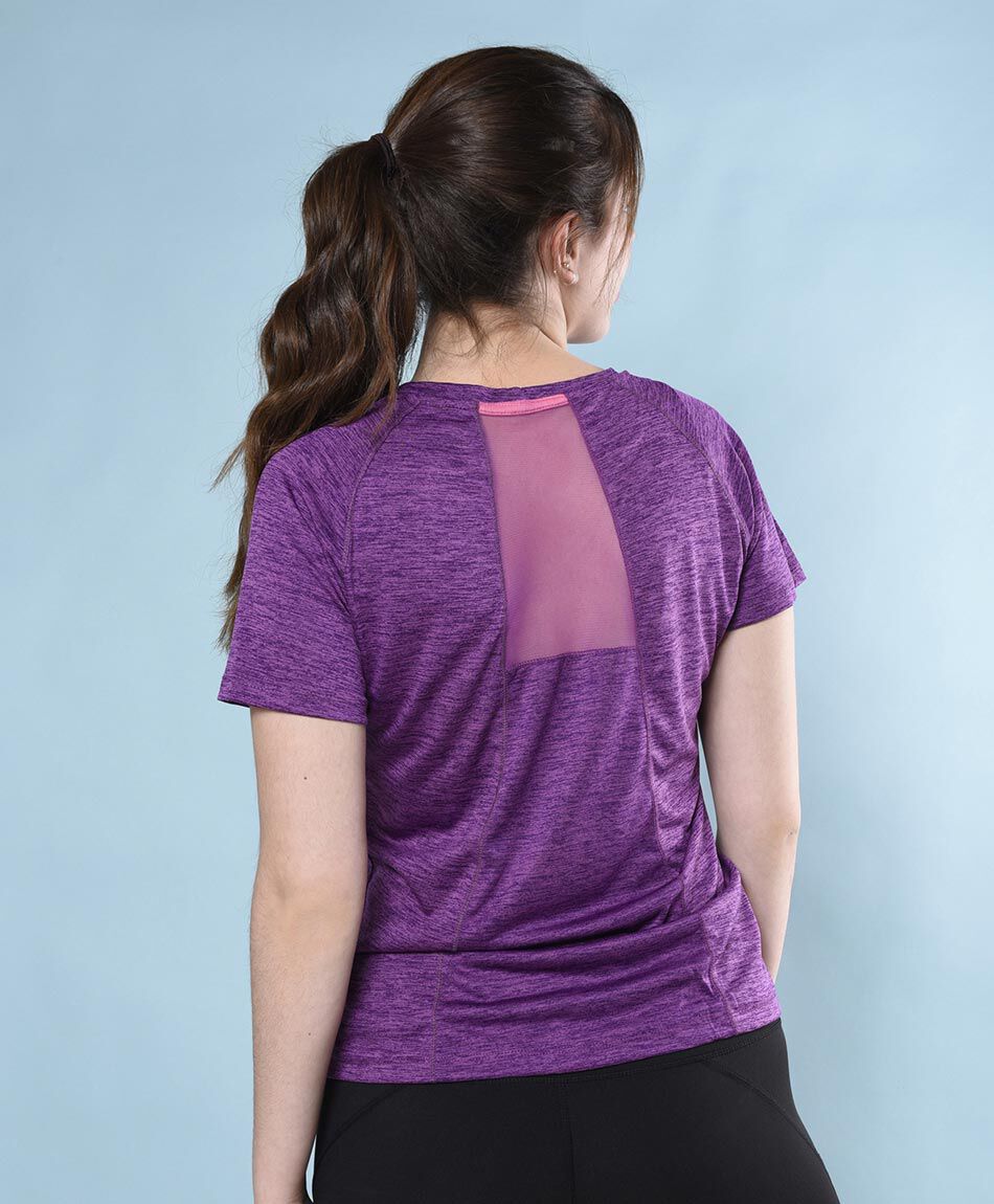 Polera deportiva manga corta cuello redondo