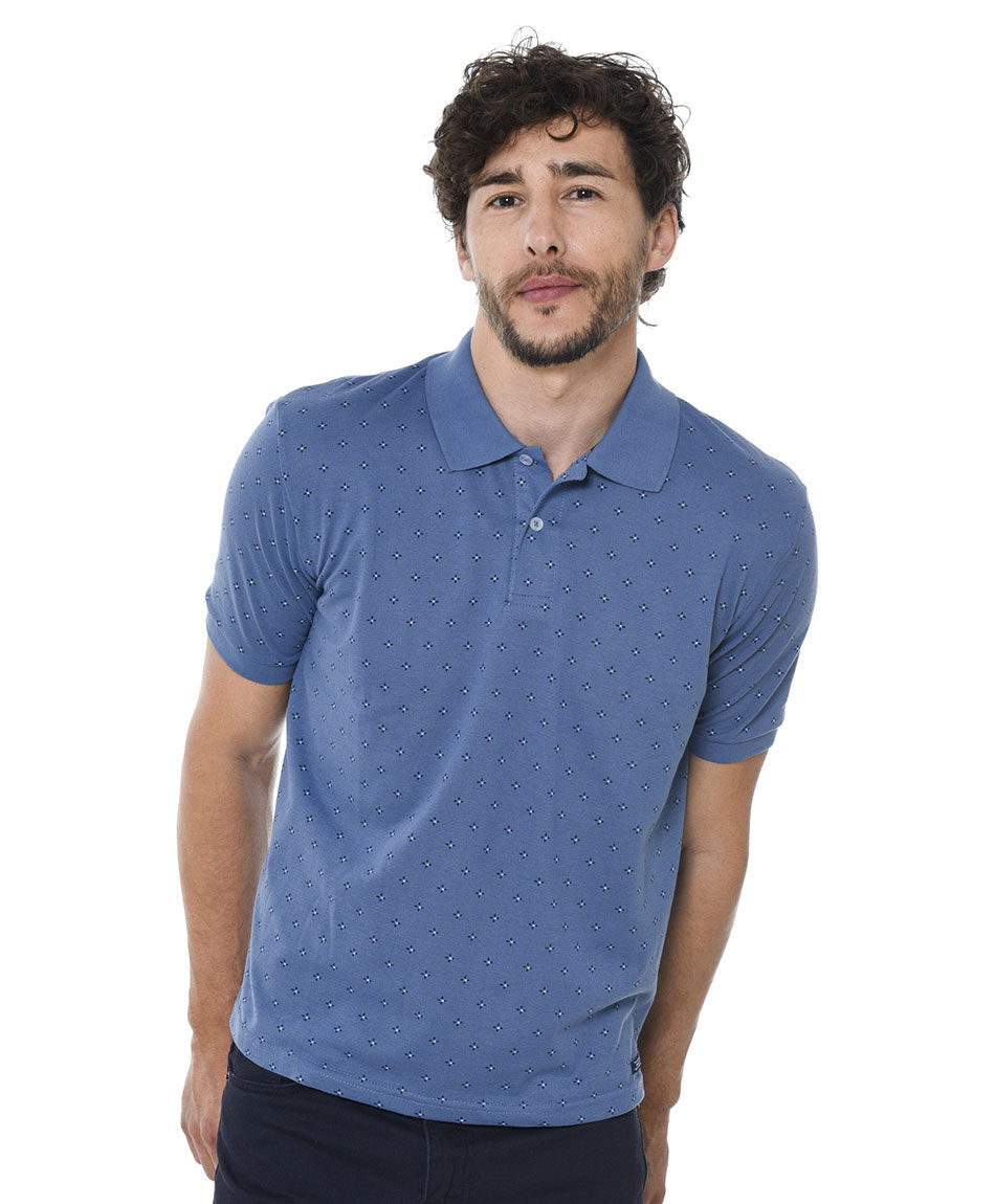 Polera polo estampada