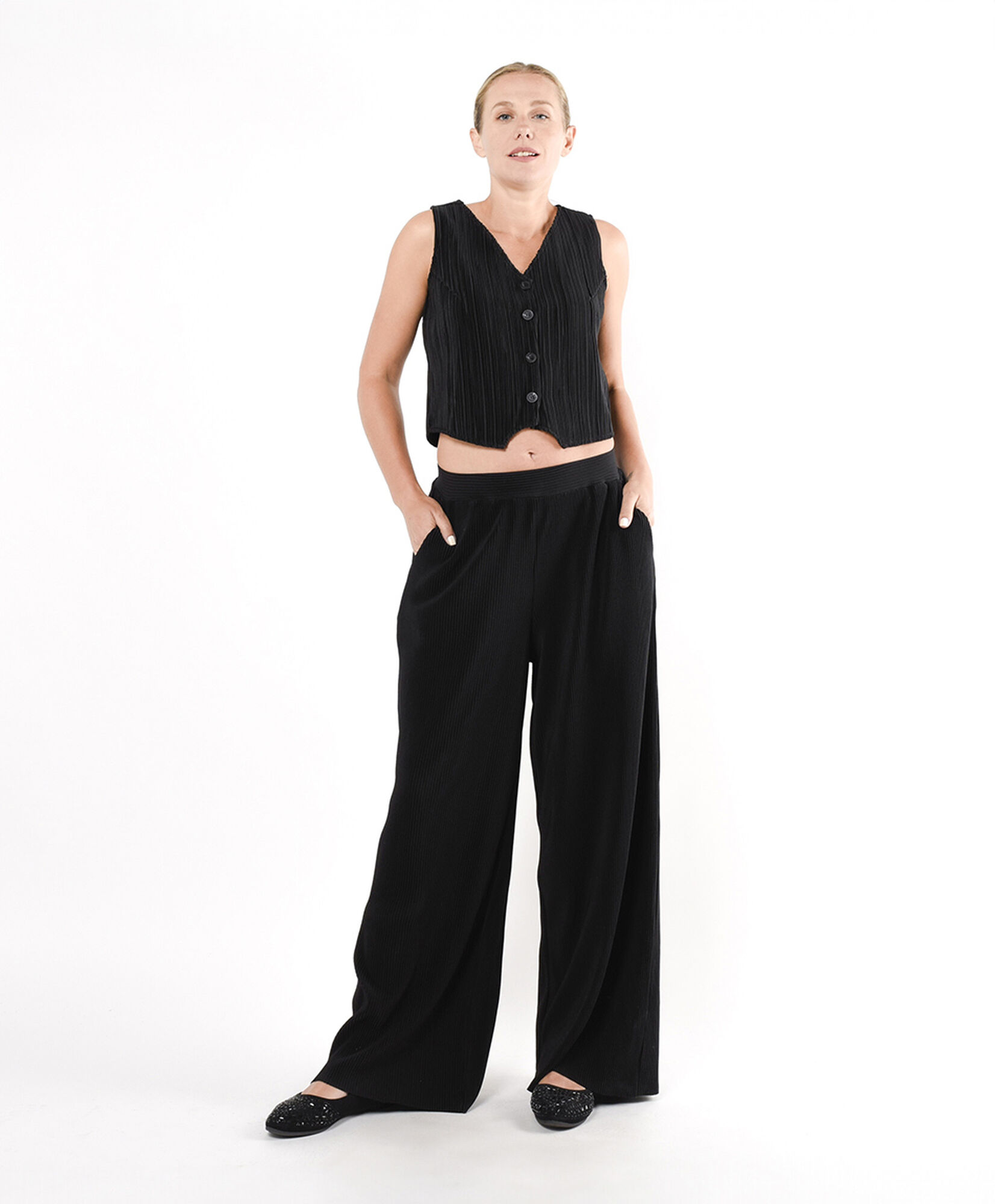 Vest mujer rib satinado Vest mujer rib satinado