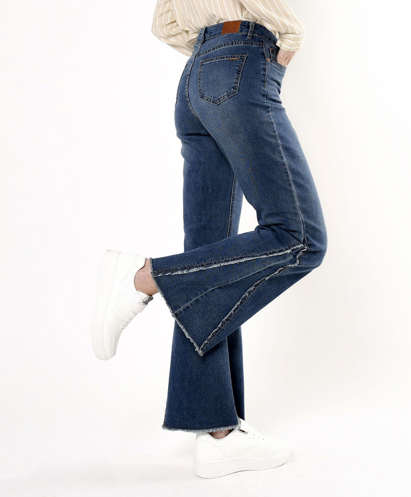 Jeans mujer patch flare Jeans mujer patch flare