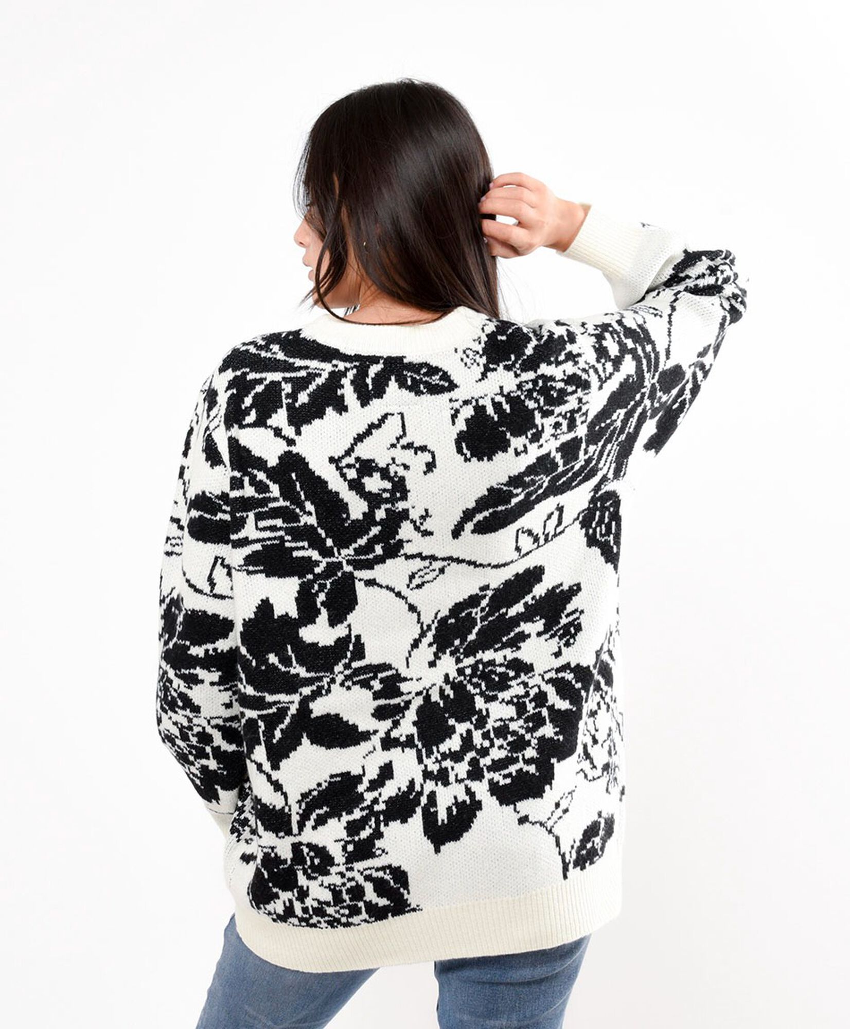Sweater mujer jacquard flores Sweater mujer jacquard flores