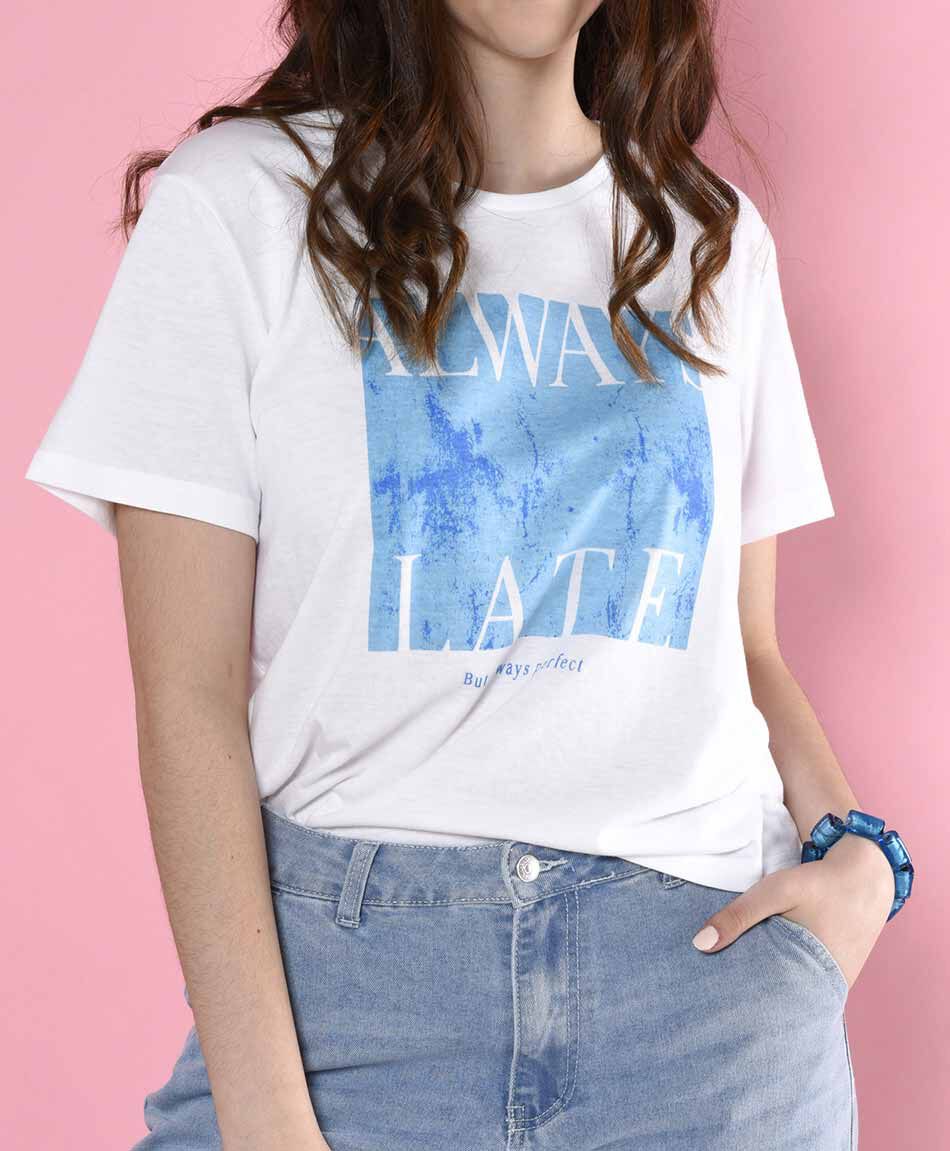 Polera manga corta cuello redondo