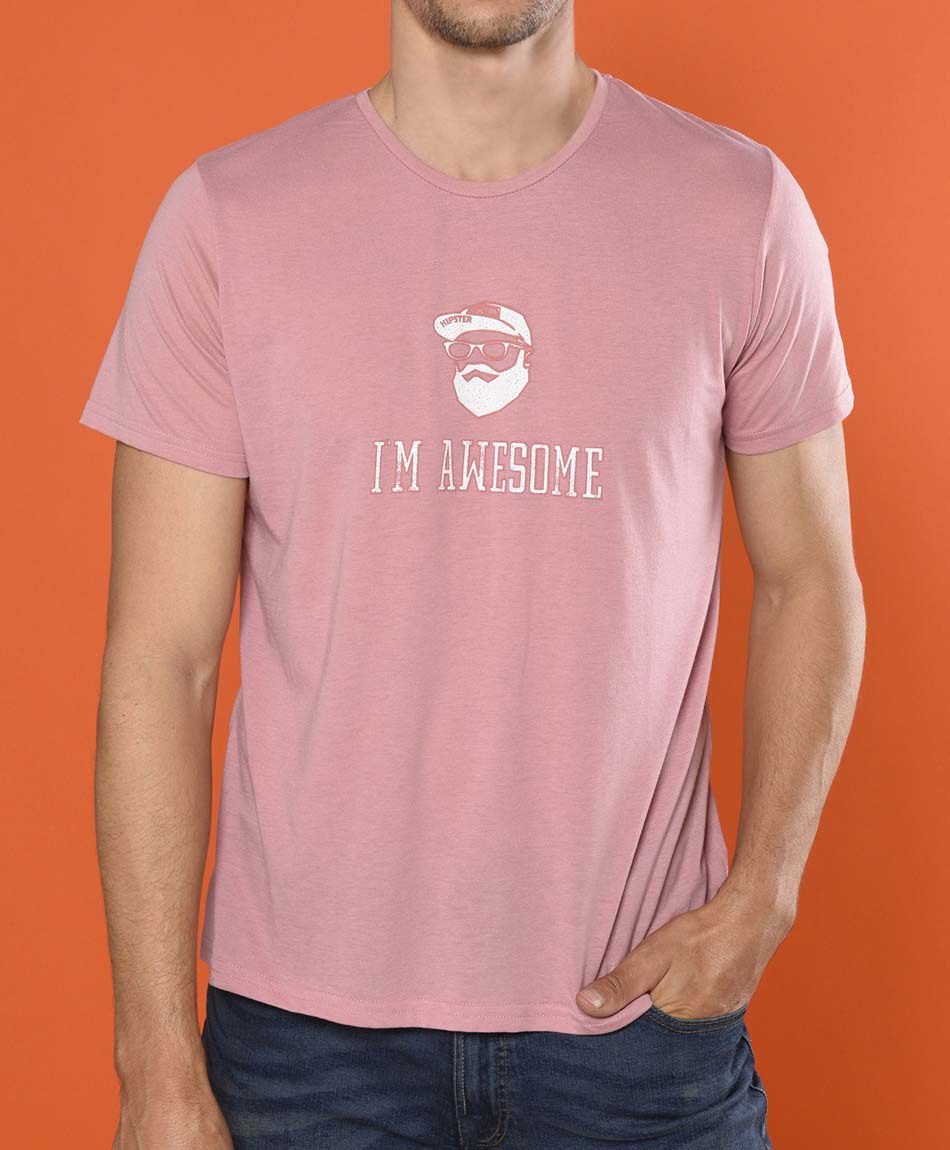 Polera manga corta cuello redondo