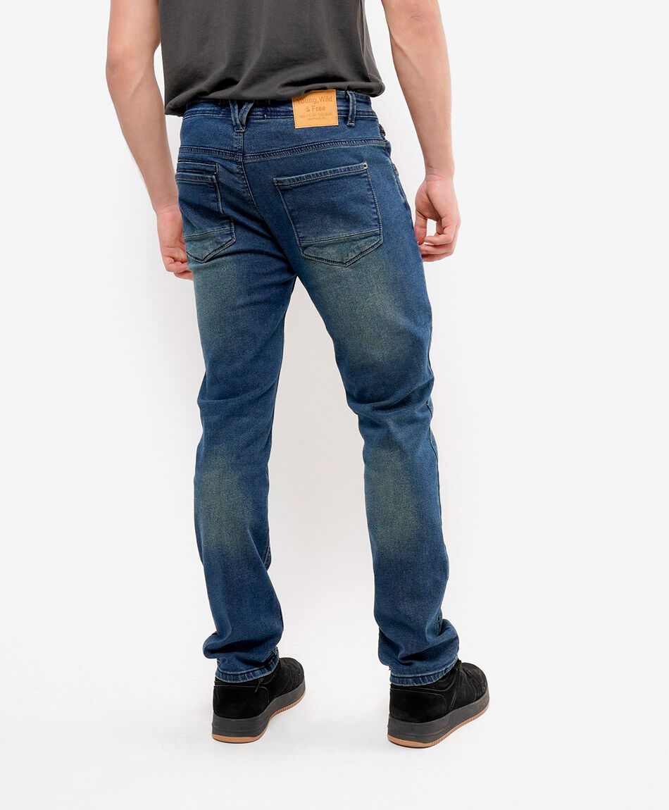 Jeans hombre desgastado slim fit
