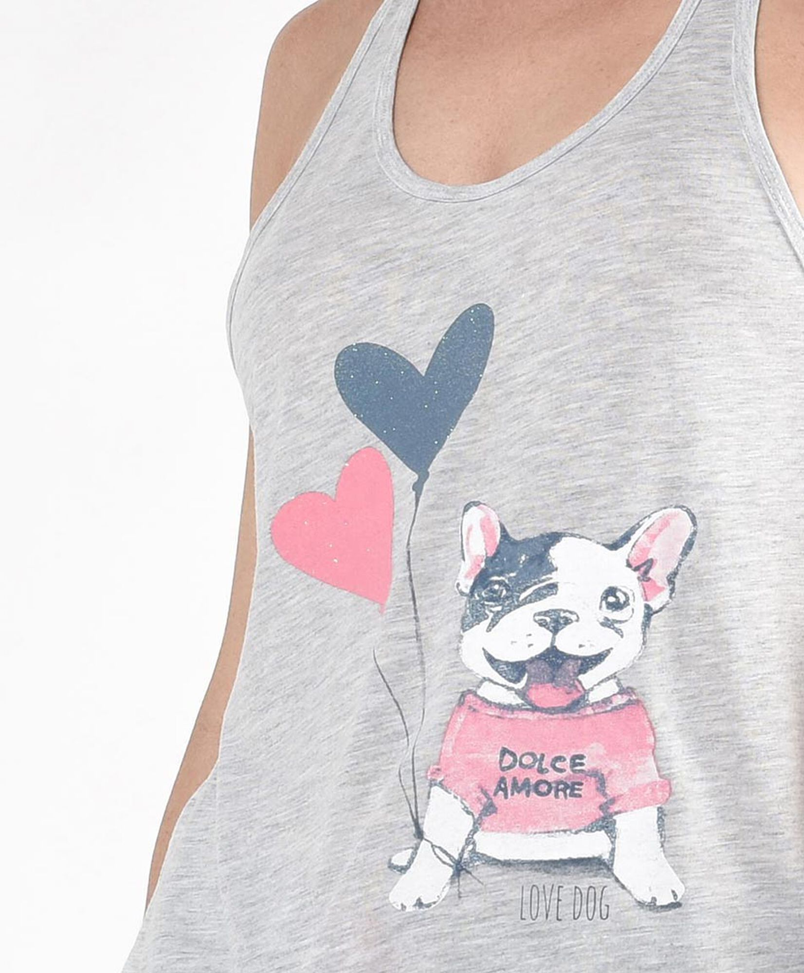 Pijama mujer perro corazones short Pijama mujer perro corazones short