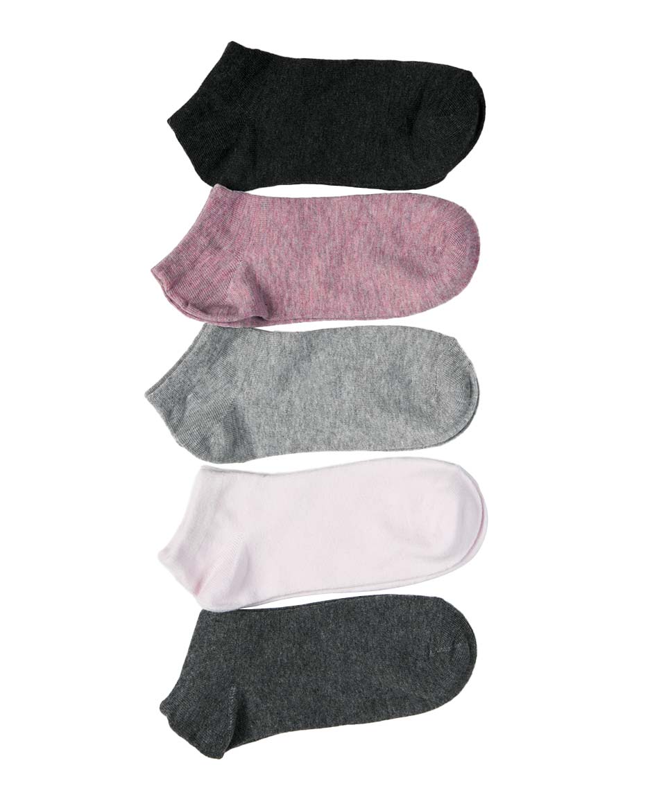 Pack 5 calcetines mujer cortos negros - TRICOT