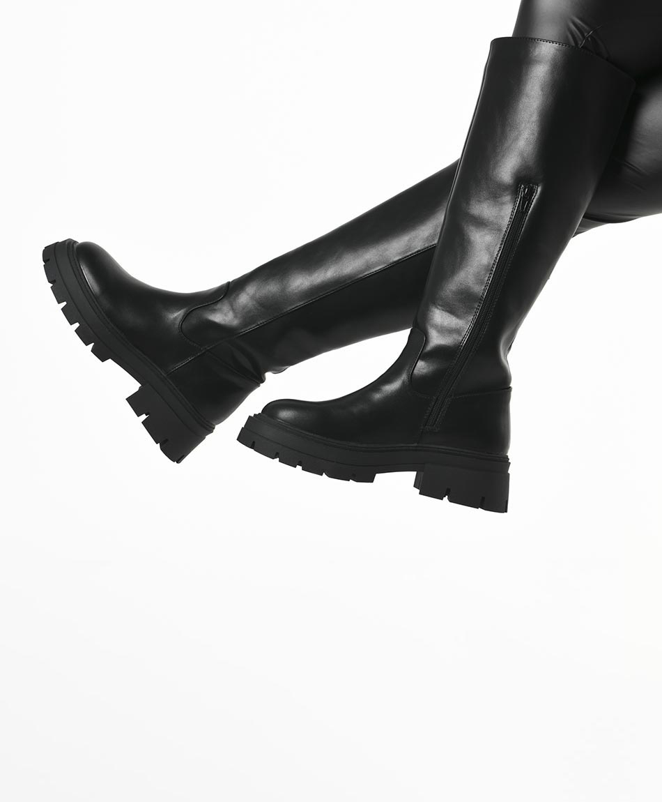 Chile Tricot Botas Pantuflas Bota Mujer Larga Plataforma TRICOT