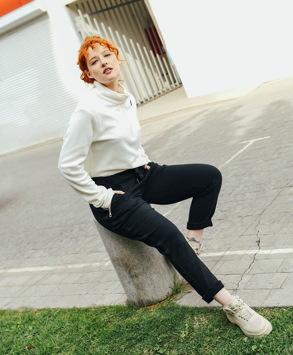 Pantal n mujer tiro alto jogger TRICOT