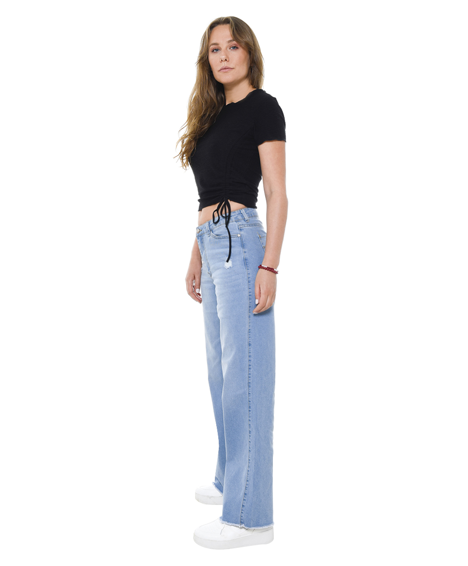 Jeans mujer wide leg - TRICOT