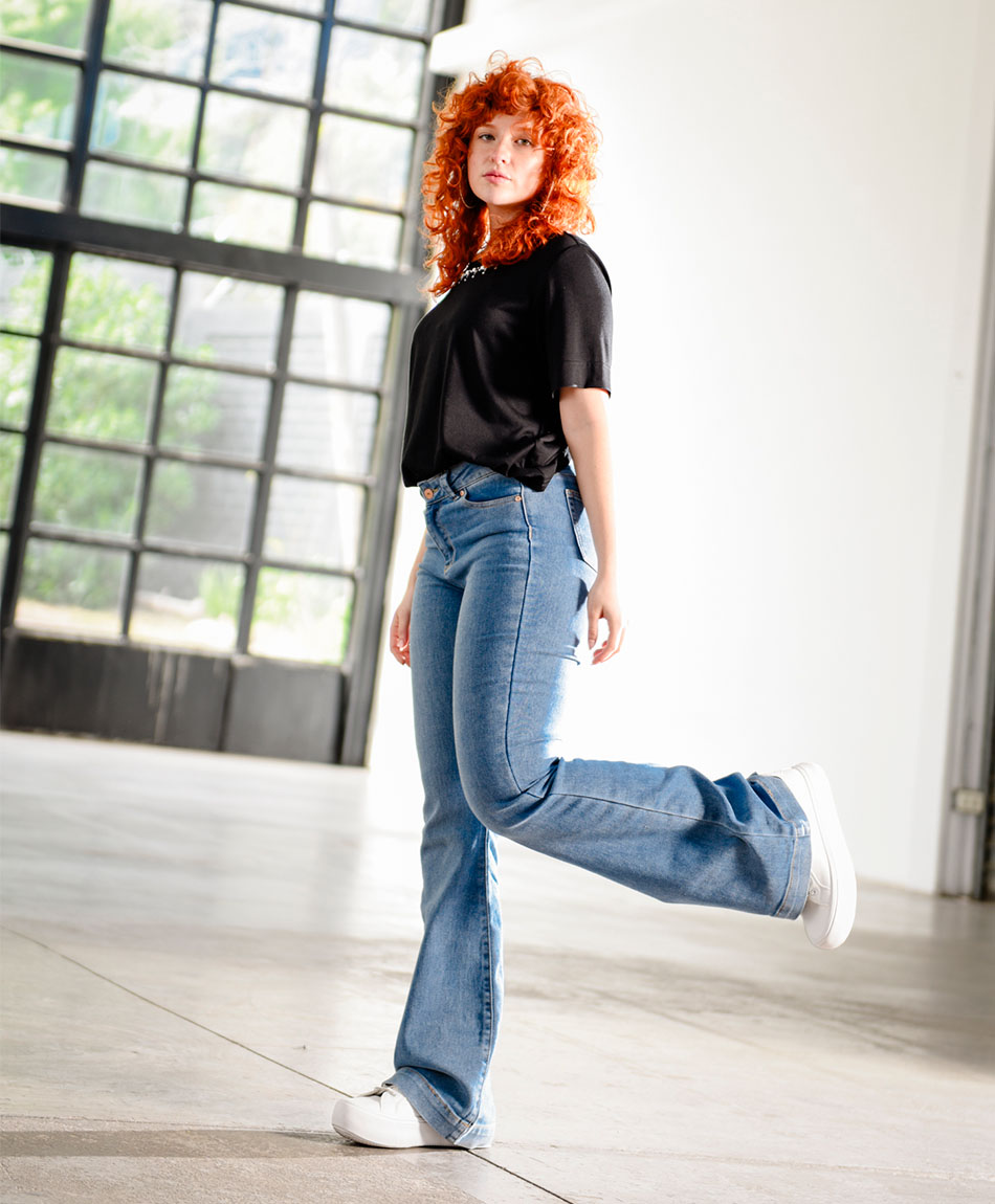 Pantalones Acampanados Pantalones Basta Ancha Jeans Pantalones