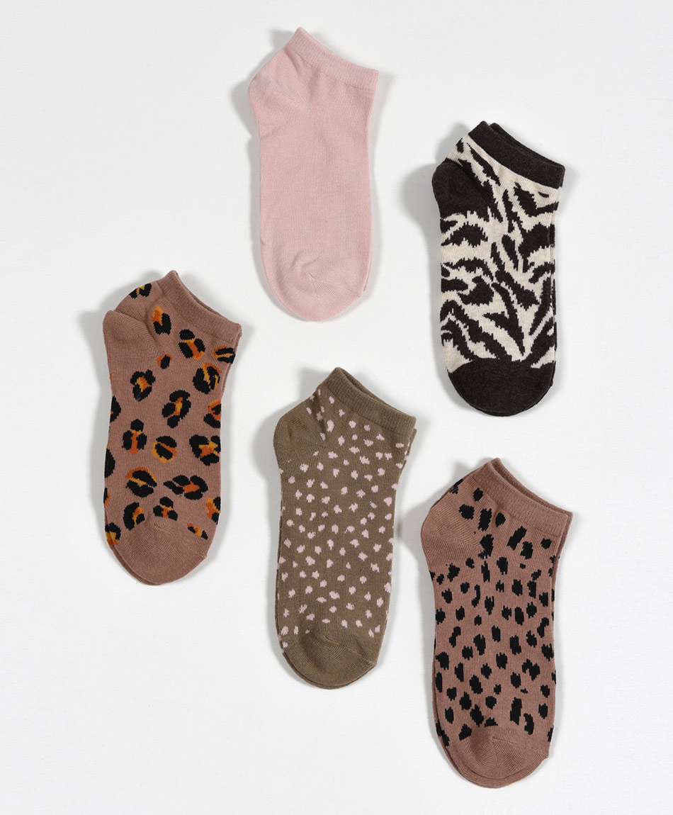 Pack 5 calcetines mujer cortos colores - TRICOT