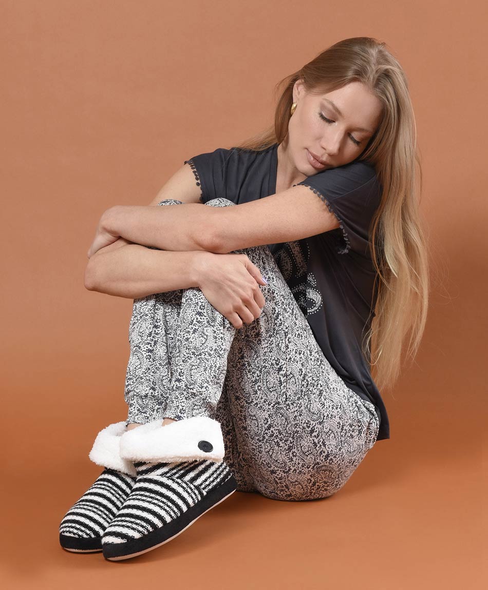 Pantufla mujer bot n TRICOT