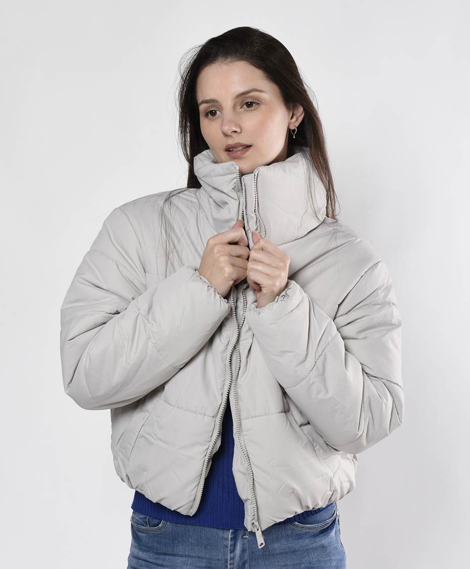 Parka mujer acolchada corta TRICOT