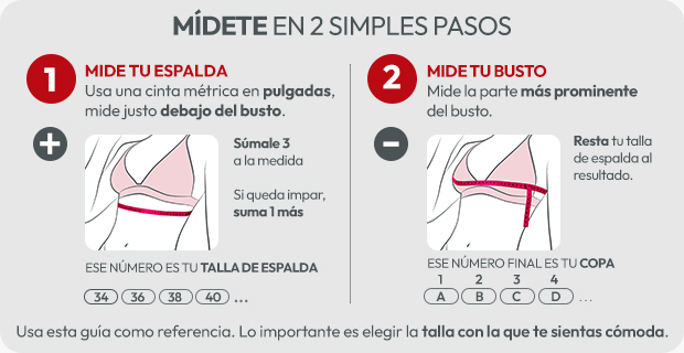 ¿Cómo calcular la talla de tu sostén?