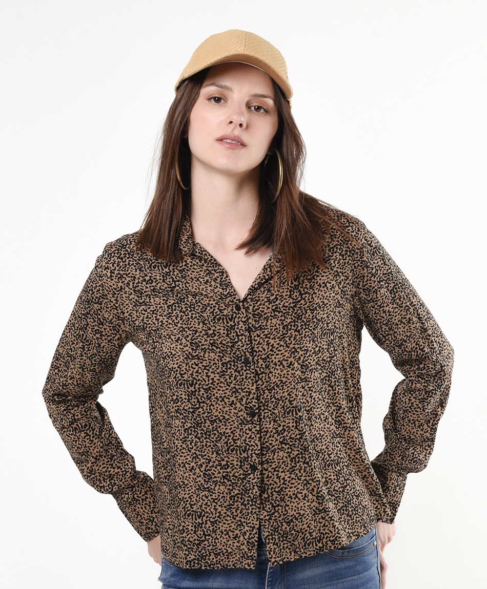 Blusa textura estampado