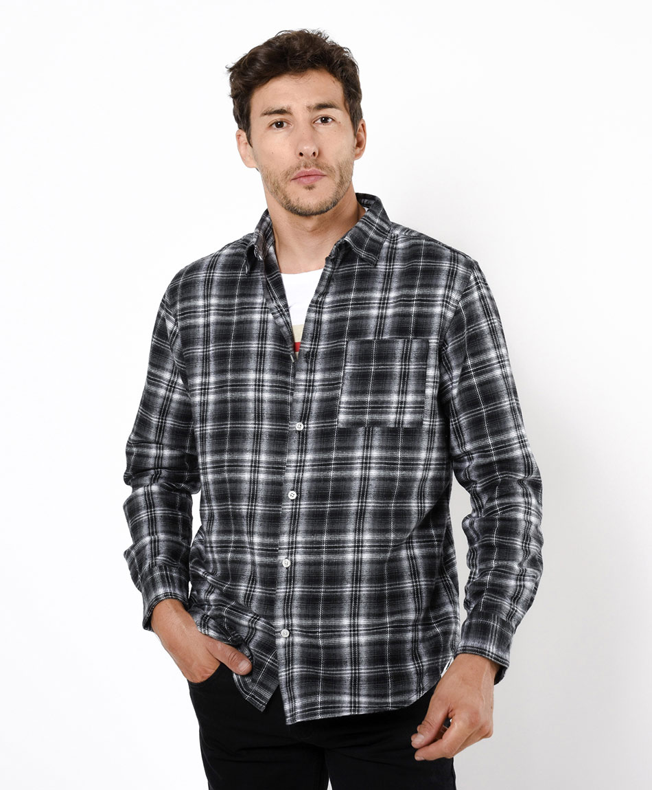 Camisa De Popelina Elástica A Cuadros Con Ajuste Personalizado Para Hombre 3