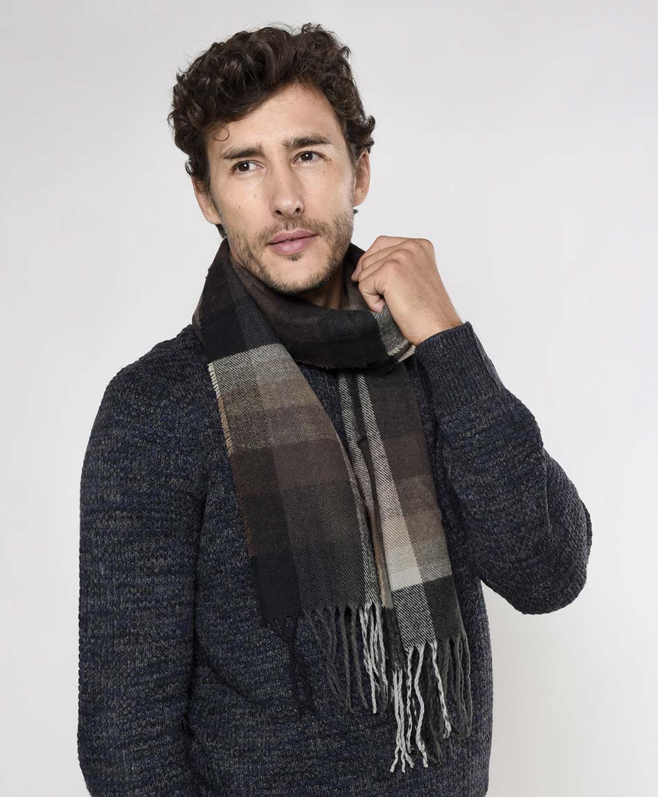 bufanda de cuadros hombre