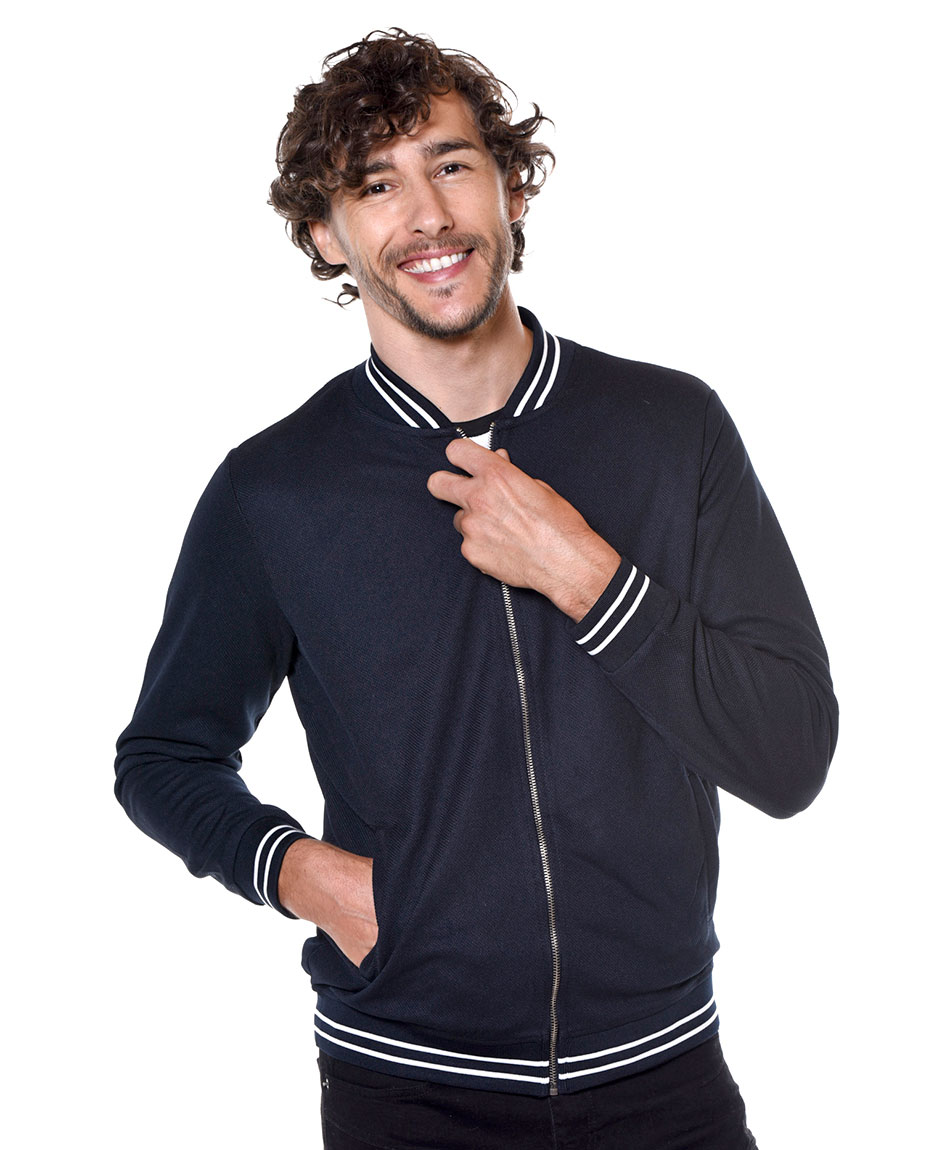 Chaqueta Cruzada-Jacquard Viscosa